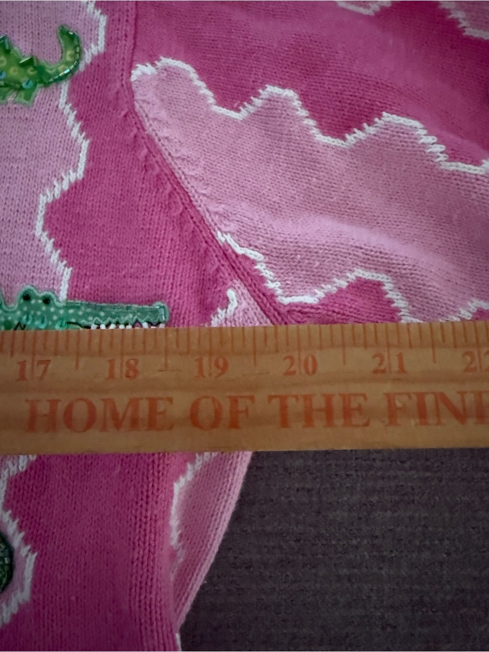Vintage Design Options Alligator Pink Green Beaded Embroidered Art Wear 90s M - Picture 8 of 12